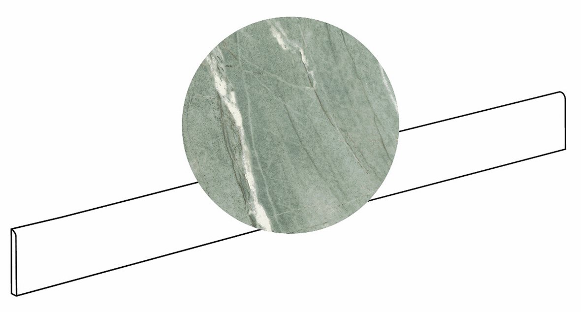 LPC Aventura lasitettu jalkalista 6X120 17L Verde tasapintainen kiillotettu keskitumma vihreä marmori