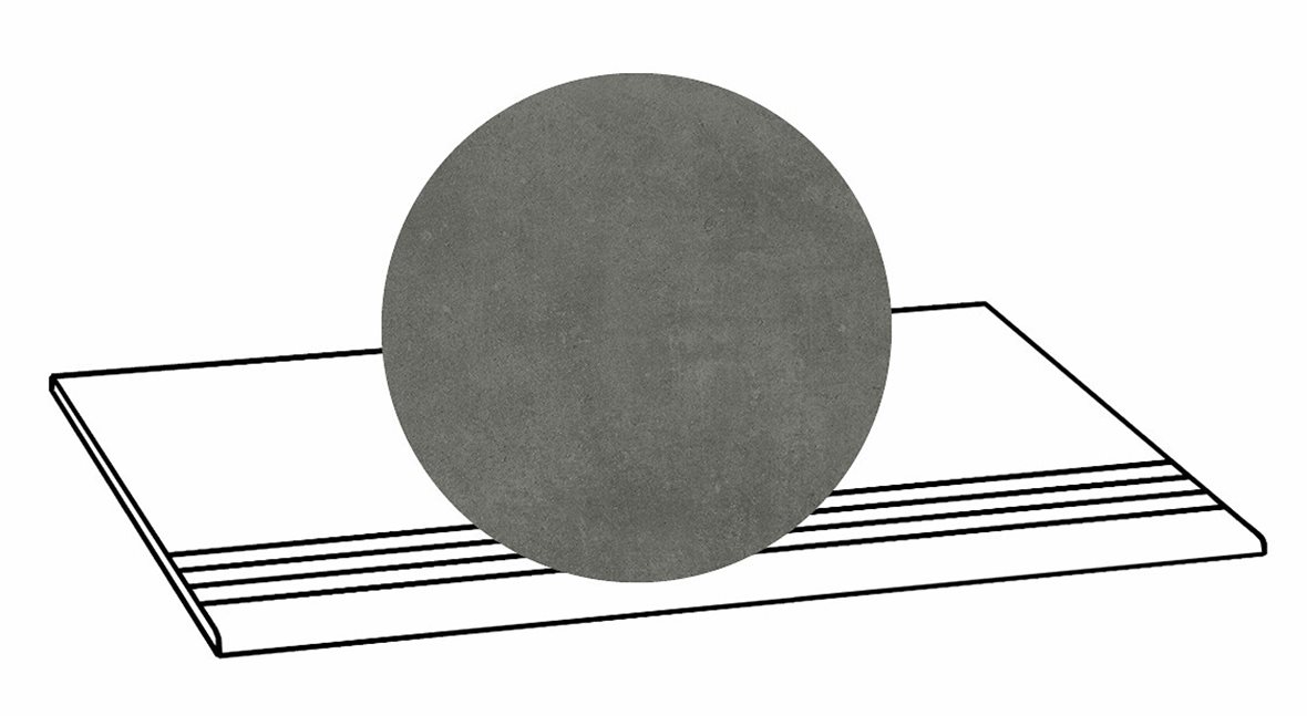 LPC Stage M STG lasittamaton porraslaatta liukuesteuralla 33X80 05 lyijy tasapintainen silotettu matta R09