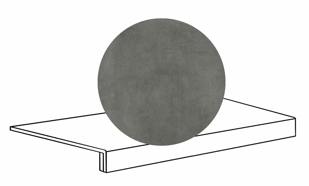 LPC Stage M STG lasittamaton porraslaatta reunalla 33X80 05 lyijy tasapintainen matta R10