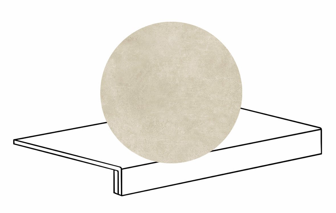 LPC Stage M STG lasittamaton porraslaatta reunalla 33X60 13 Aavikko tasapintainen silotettu matta beige betoni