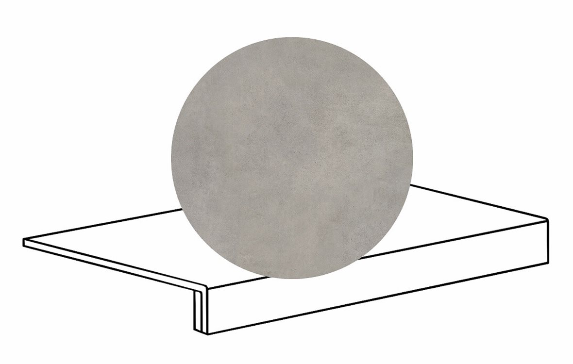 LPC Stage M STG lasittamaton porraslaatta reunalla 33X60 15 Harmaa tasapintainen silotettu matta beige betoni