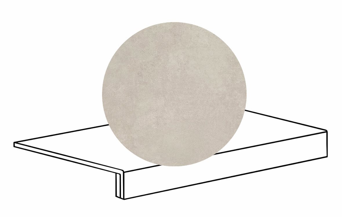 LPC Stage M STG lasittamaton porraslaatta reunalla 33X60 16 Savi tasapintainen silotettu matta beige betoni