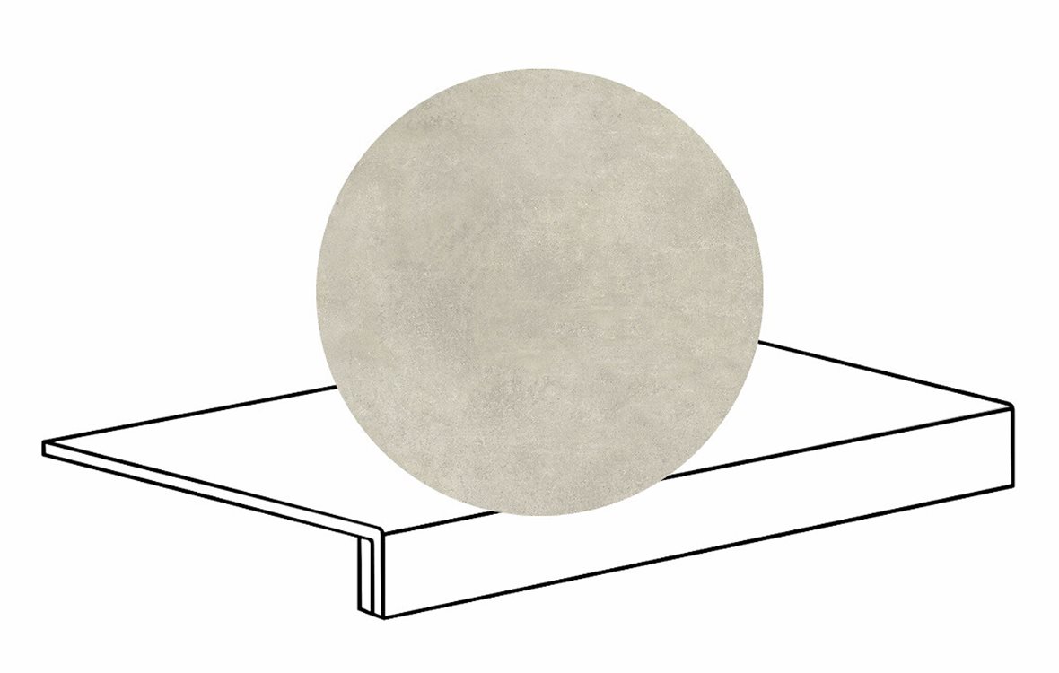 LPC Stage M STG lasittamaton porraslaatta reunalla 33X60 14 Usva tasapintainen silotettu matta harmaa betoni