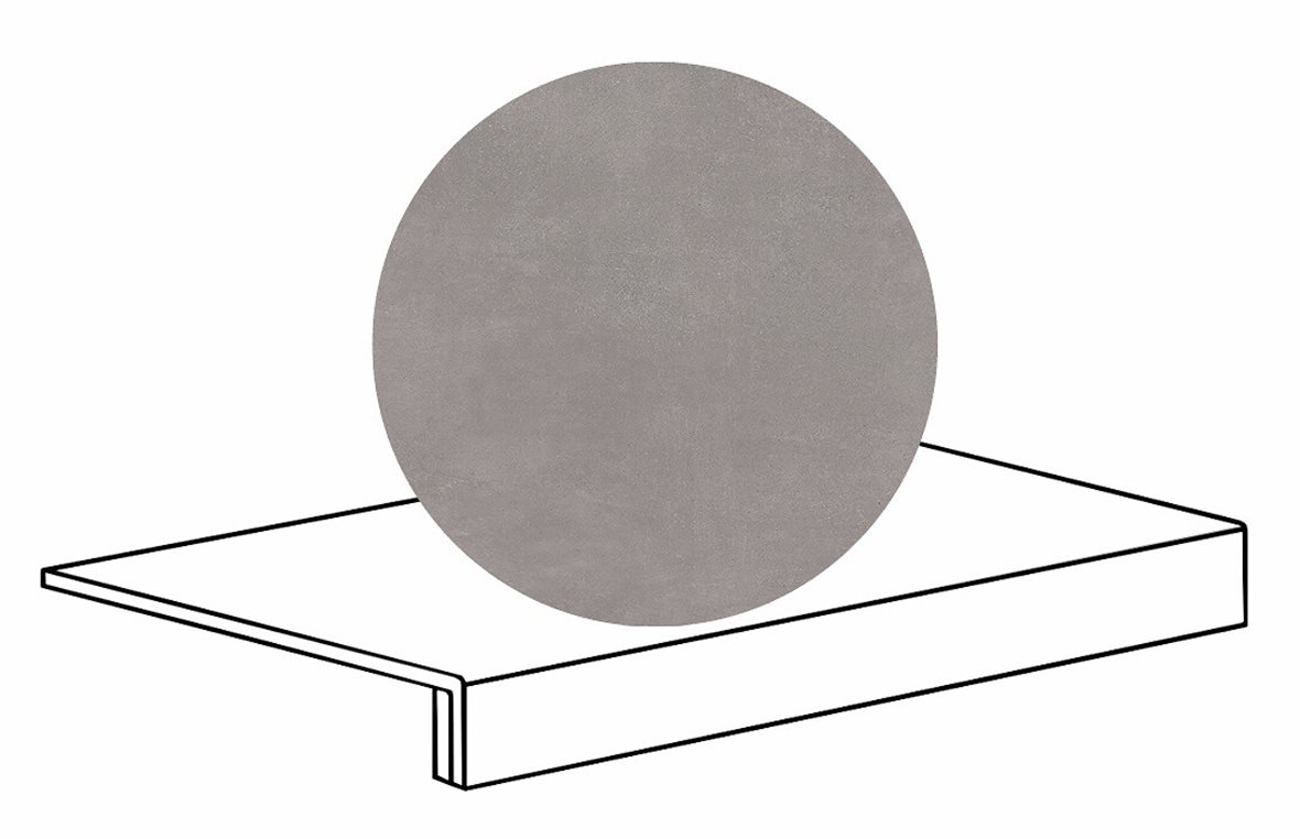 LPC Stage M STG lasittamaton porraslaatta reunalla 33X60 20 Basaltti tasapintainen matta harmaa