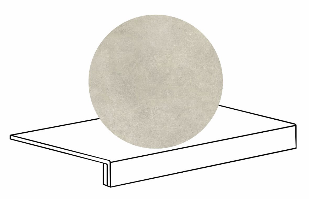 LPC Stage M STG lasittamaton porraslaatta reunalla 33X60 14 Usva tasapintainen matta harmaa