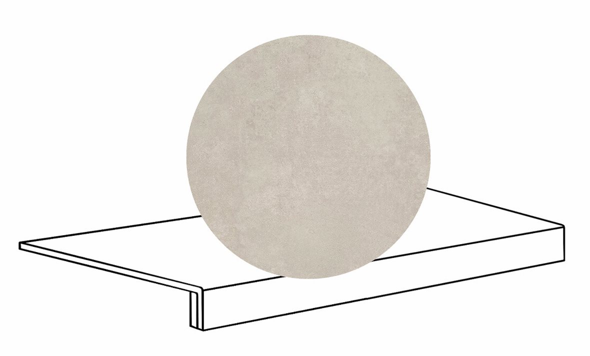 LPC Stage M STG lasittamaton porraslaatta reunalla 33X80 16 Savi tasapintainen silotettu matta R09 beige