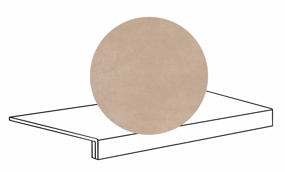 LPC Stage M STG lasittamaton porraslaatta reunalla 33X80 17 Siena tasapintainen silotettu matta R09 beige