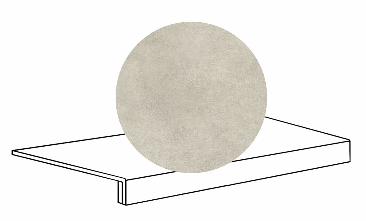 LPC Stage M STG lasittamaton porraslaatta reunalla 33X80 14 Usva tasapintainen silotettu matta R09 harmaa