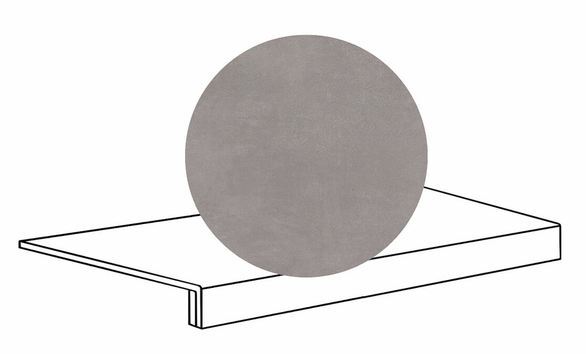 LPC Stage M STG lasittamaton porraslaatta reunalla 33X80 20 Basaltti tasapintainen matta R10 harmaa