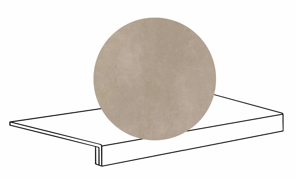 LPC Stage M STG lasittamaton porraslaatta reunalla 33X80 18 Taupe tasapintainen matta R10 beige