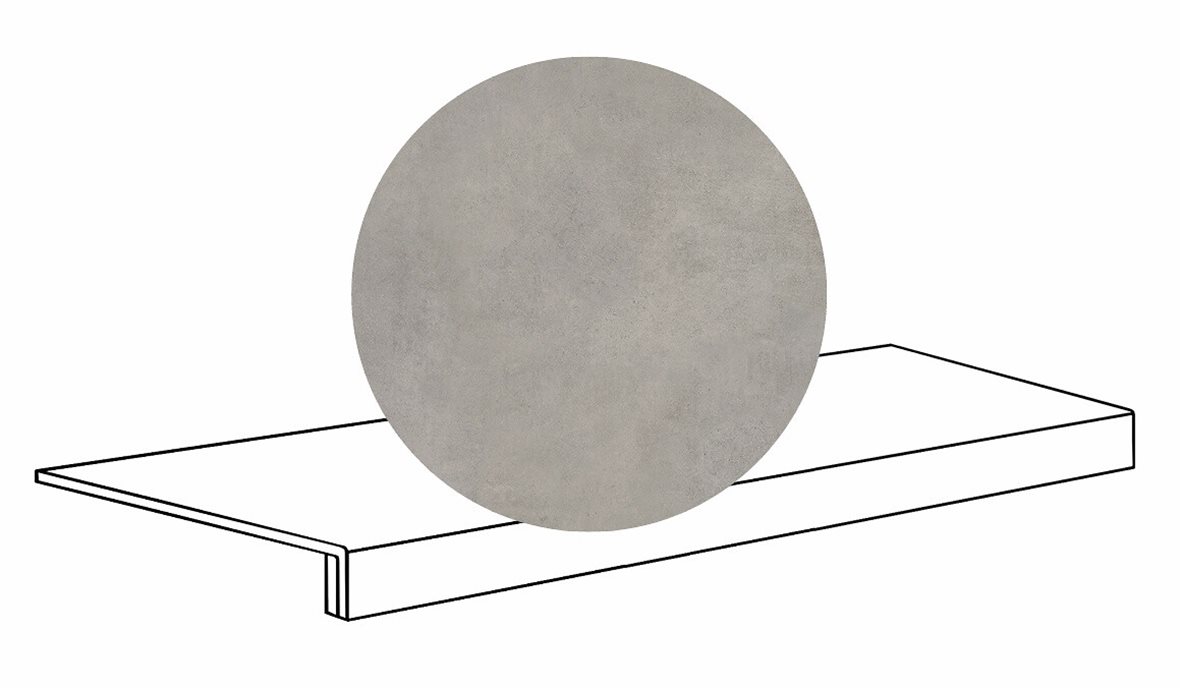 LPC Stage M STG lasittamaton porraslaatta reunalla 33X120 15 Harmaa tasapintainen silotettu matta beige betoni