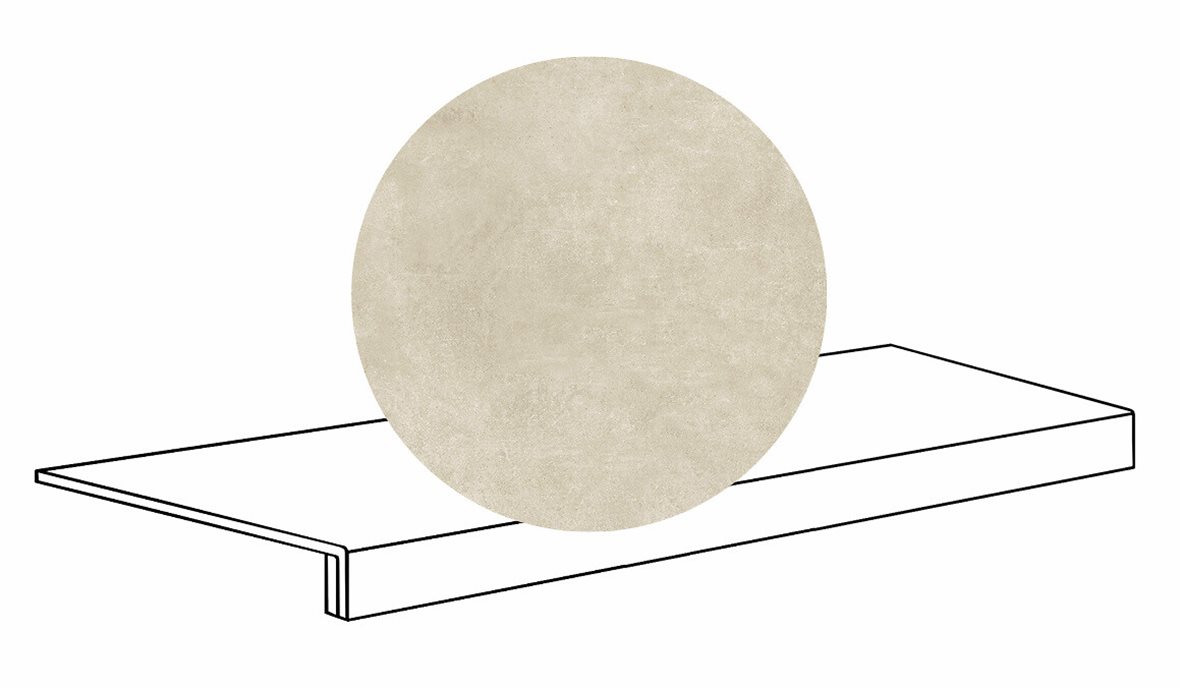 LPC Stage M STG lasittamaton porraslaatta reunalla 33X120 13 Aavikko tasapintainen silotettu matta beige betoni