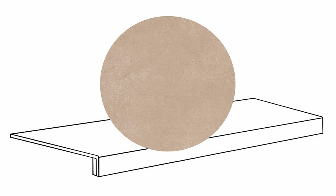 LPC Stage M STG lasittamaton porraslaatta reunalla 33X120 17 Siena tasapintainen silotettu matta beige betoni