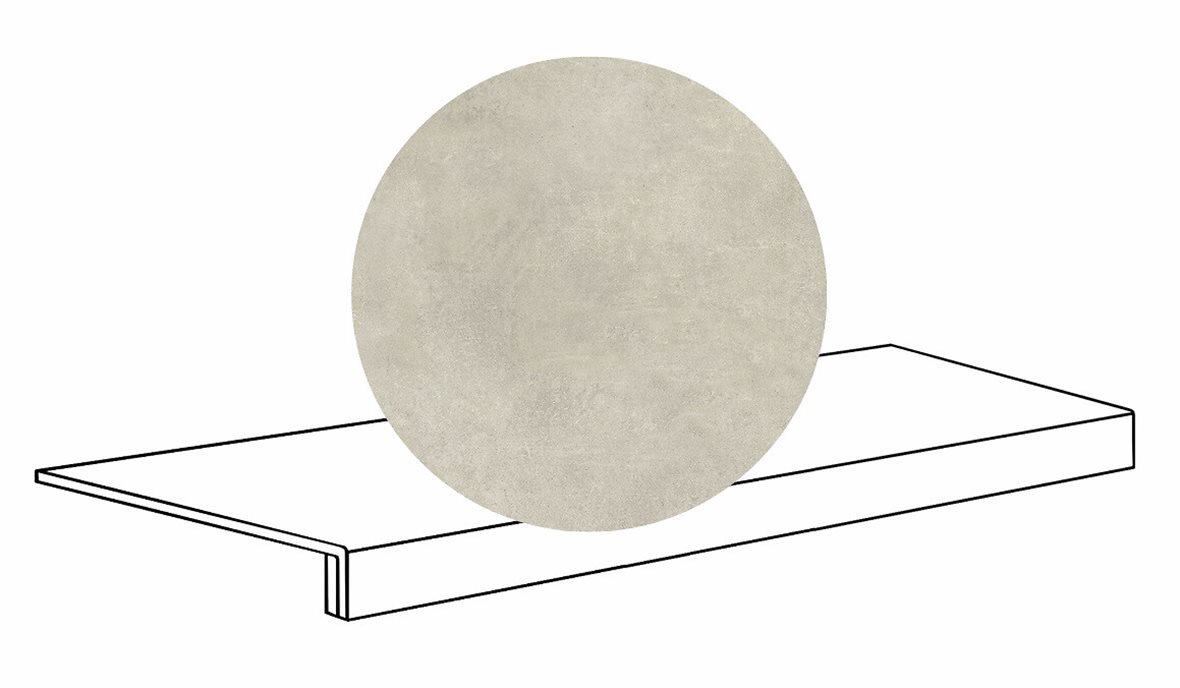 LPC Stage M STG lasittamaton porraslaatta reunalla 33X120 14 Usva tasapintainen silotettu matta harmaa betoni