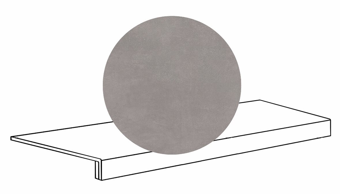 LPC Stage M STG lasittamaton porraslaatta reunalla 33X120 20 Basaltti tasapintainen matta R10 harmaa