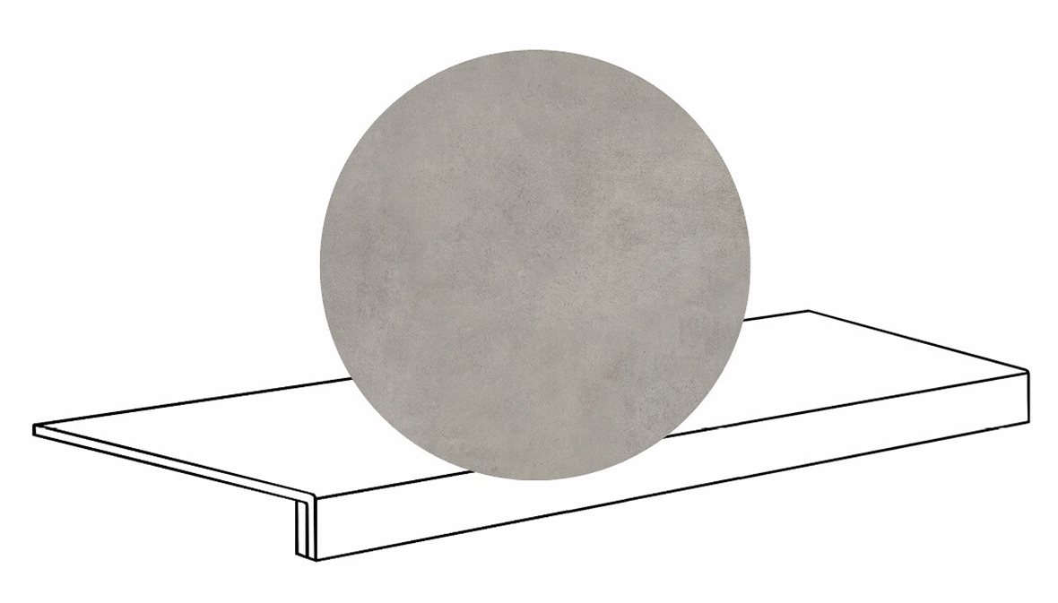 LPC Stage M STG lasittamaton porraslaatta reunalla 33X120 15 Harmaa tasapintainen matta R10 beige