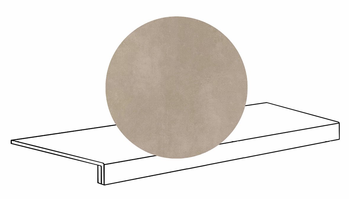 LPC Stage M STG lasittamaton porraslaatta reunalla 33X120 18 Taupe tasapintainen matta R10 beige