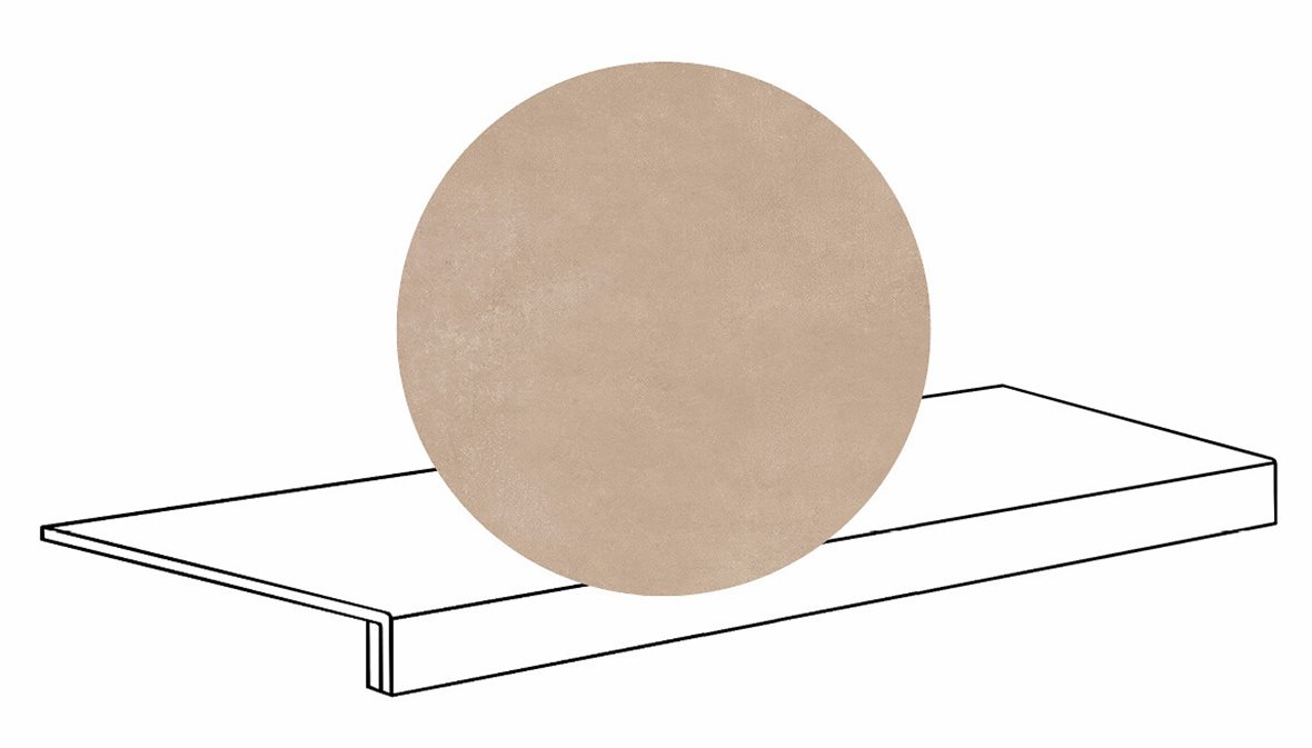 LPC Stage M STG lasittamaton porraslaatta reunalla 33X120 17 Siena tasapintainen matta R10 beige