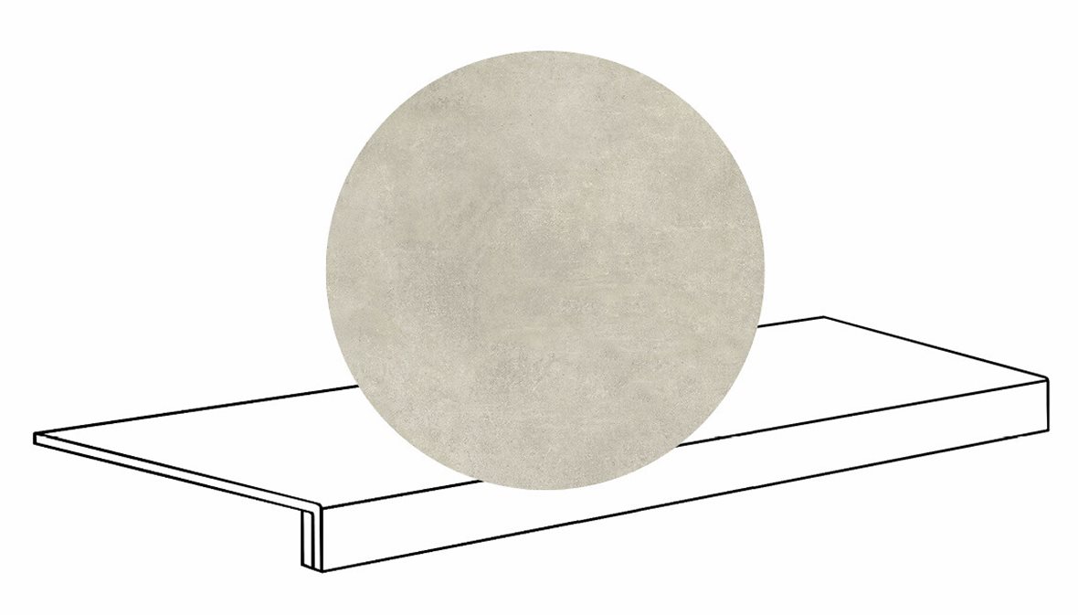 LPC Stage M STG lasittamaton porraslaatta reunalla 33X120 14 Usva tasapintainen matta R10 harmaa