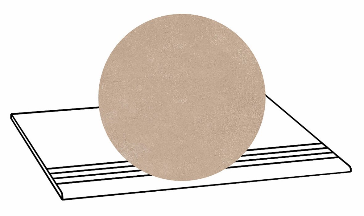 LPC Stage M STG lasittamaton porraslaatta liukuesteuralla 30X60 17 Siena tasapintainen silotettu matta R09 beige betoni