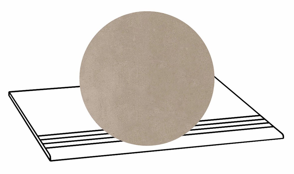 LPC Stage M STG lasittamaton porraslaatta liukuesteuralla 30X60 18 Taupe tasapintainen matta R10 beige betoni