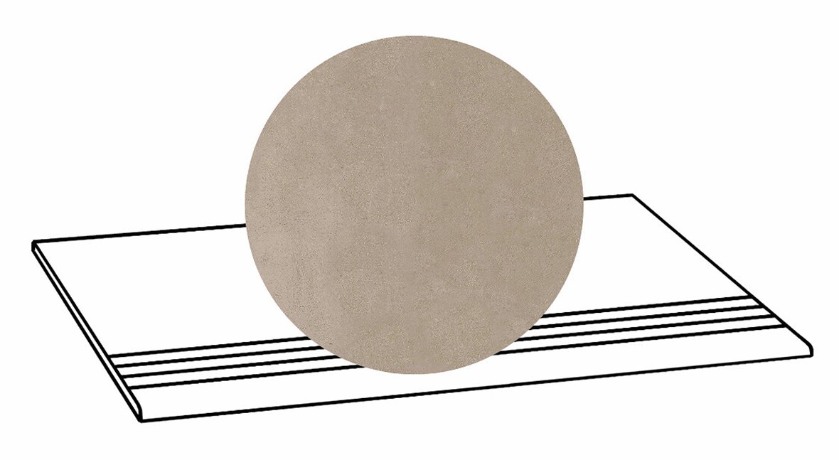 LPC Stage M STG lasittamaton porraslaatta liukuesteuralla 33X80 18 Taupe tasapintainen matta R10 beige