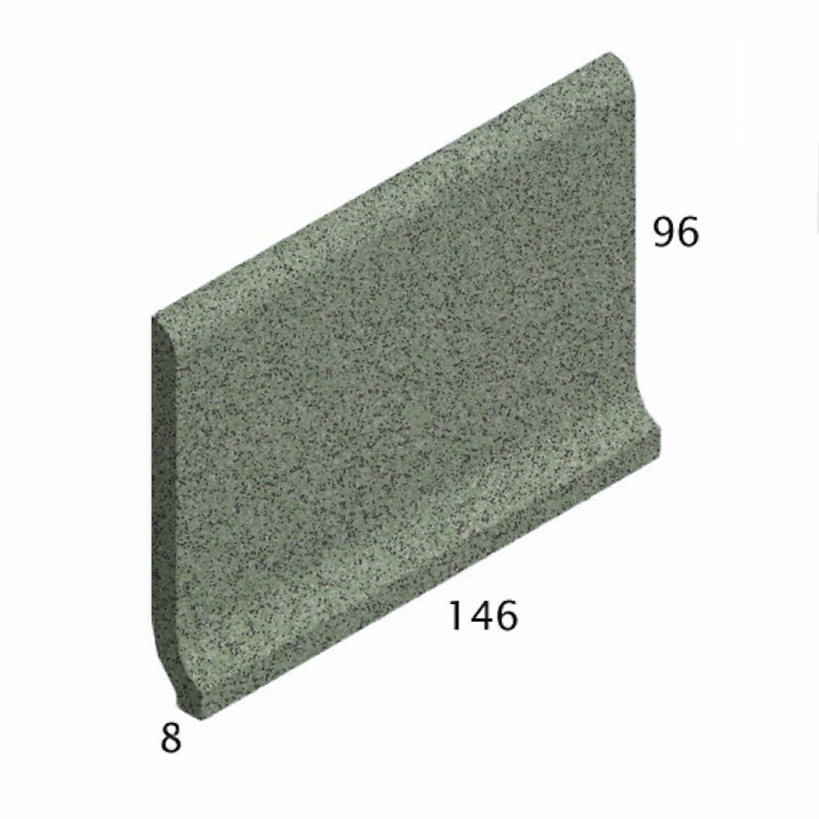 Pukkila Natura lasittamaton holkkalista 9,6x14,6 Granite Green 4622CB/1C tasapintainen matta vihreä pilkullinen