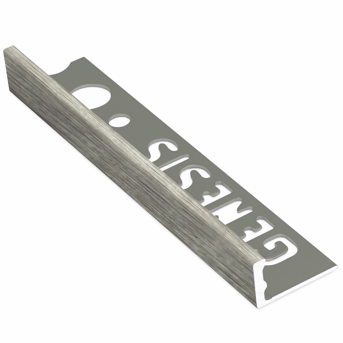 Listatalo laattalista pääte 8 mm alumiini gunmetal 2,5 m ESA080.77