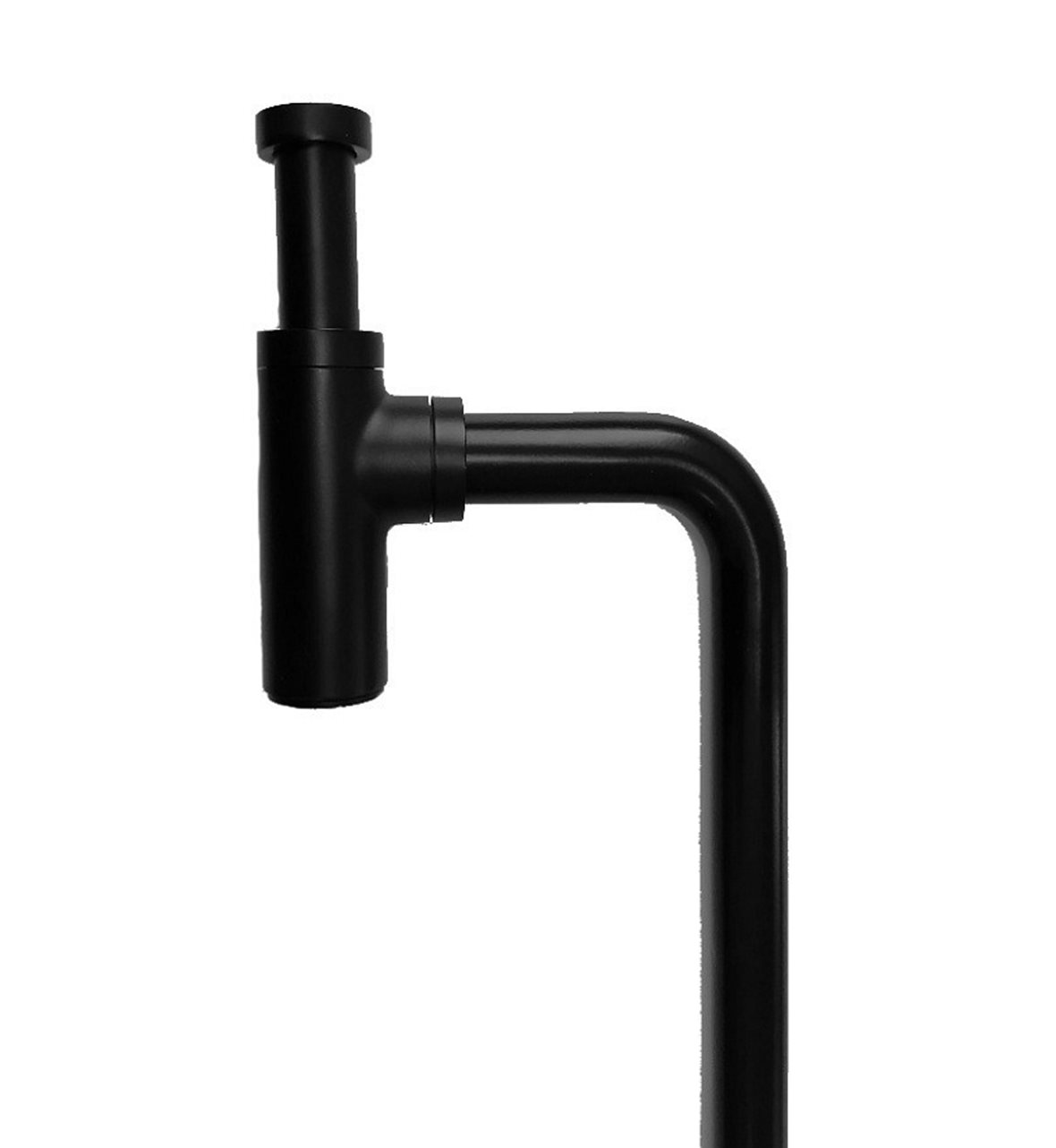 LPC Design vesilukko lattiaputkella mattamusta 1 1/4"