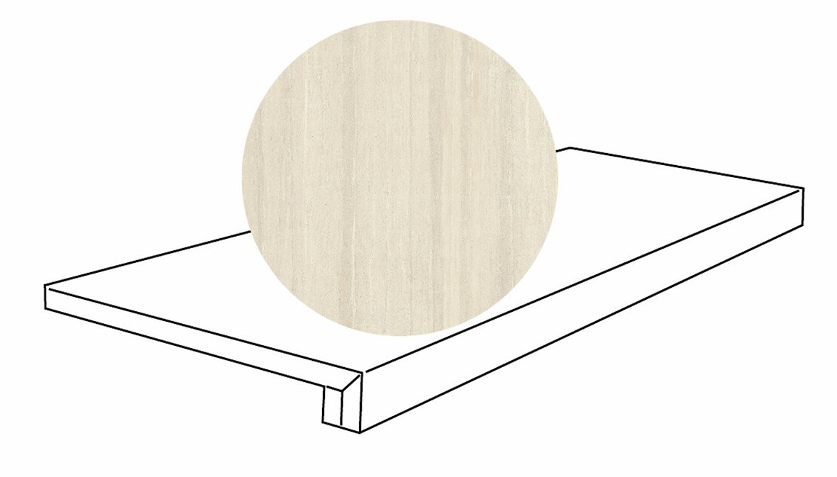 LPC Odyssey lasitettu porraslaatta G 32,5X120 05 Borgogna tasapintainen matta keskitumma beige kivi