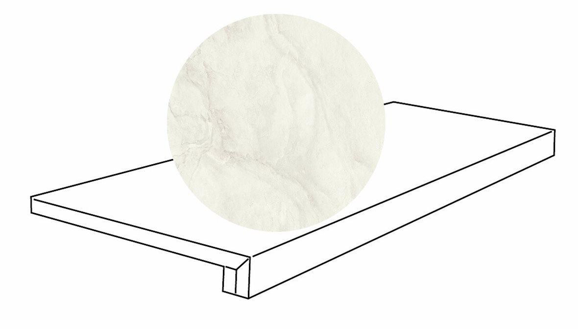 LPC Odyssey lasitettu porraslaatta G 32,5X120 03 Ardesia tasapintainen matta vaalea beige kivi