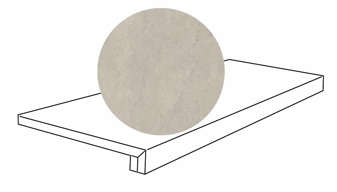 LPC Odyssey lasitettu porraslaatta G 32,5X120 07 Fossil tasapintainen matta tumma beige kivi