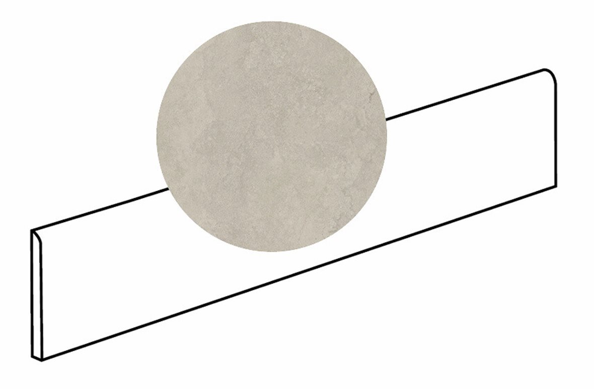 LPC Odyssey lasitettu jalkalista 6X90 07 Fossil tasapintainen matta tumma beige kivi