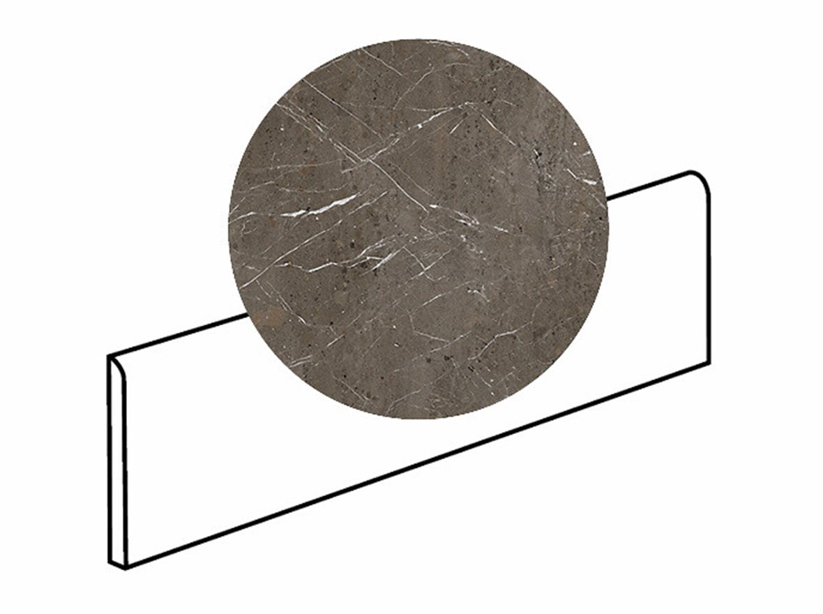 LPC Odyssey lasitettu jalkalista 6X60 09 Breccia tasapintainen matta tumma ruskea kivi