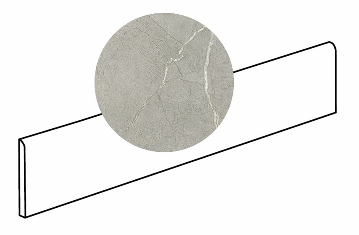 LPC Odyssey lasitettu jalkalista 6X90 02 Soapstone tasapintainen matta keskitumma harmaa kivi