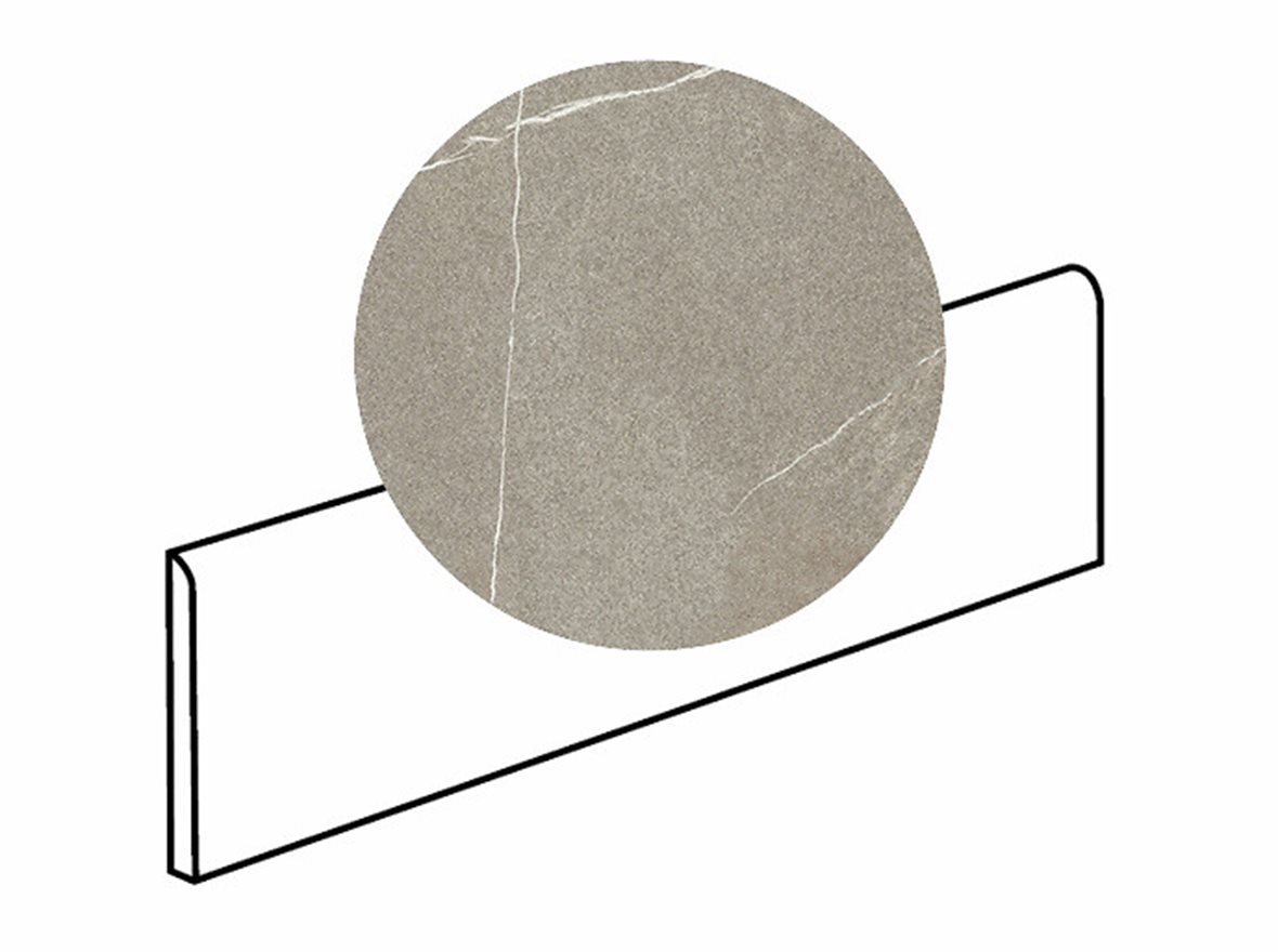 LPC Odyssey lasitettu jalkalista 6X60 08 Piasentina tasapintainen matta keskitumma harmaa kivi