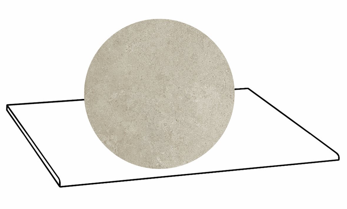 LPC Geo Re60 lasittamaton porraslaatta A 30X60 02 Powder tasapintainen silotettu matta keskitumma beige kivi