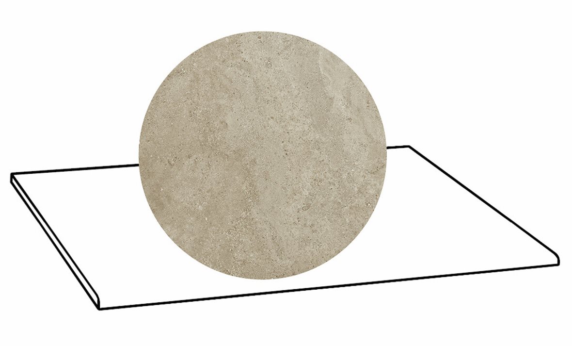 LPC Geo Re60 lasittamaton porraslaatta A 30X60 03 Sand tasapintainen silotettu matta keskitumma ruskea kivi