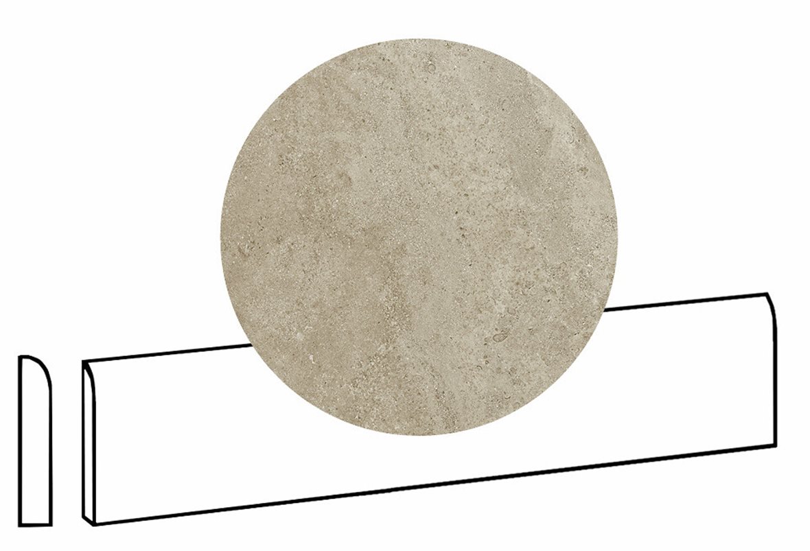 LPC Geo Re60 lasittamaton jalkalista 7X60 03 Sand tasapintainen silotettu matta keskitumma ruskea kivi