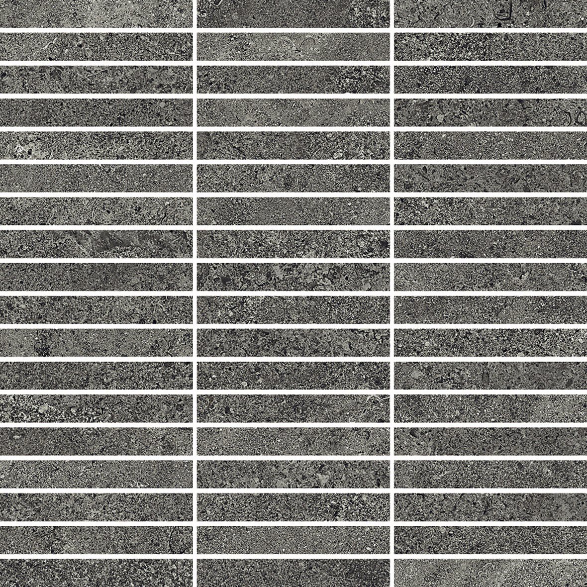 LPC Geo Re60 lasittamaton porcelanato mosaiikki seinälaatta lattialaatta 1,5X9,6 05 Pepper tasapintainen silotettu matta tumma musta kivi