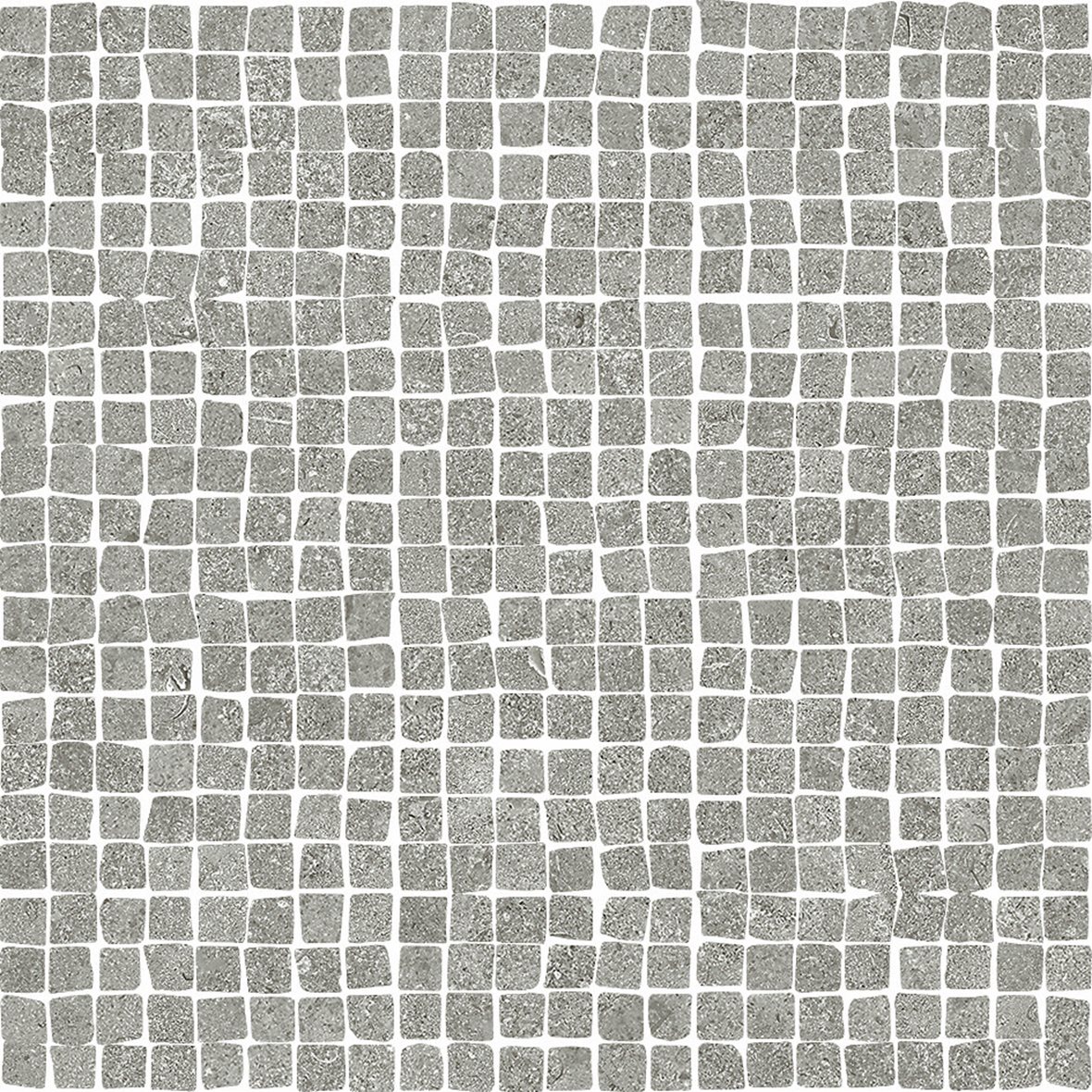 LPC Geo Re60 Cobble lasittamaton porcelanato mosaiikki seinälaatta lattialaatta 1,5X1,5 04 Smoke tasapintainen silotettu matta keskitumma harmaa kivi