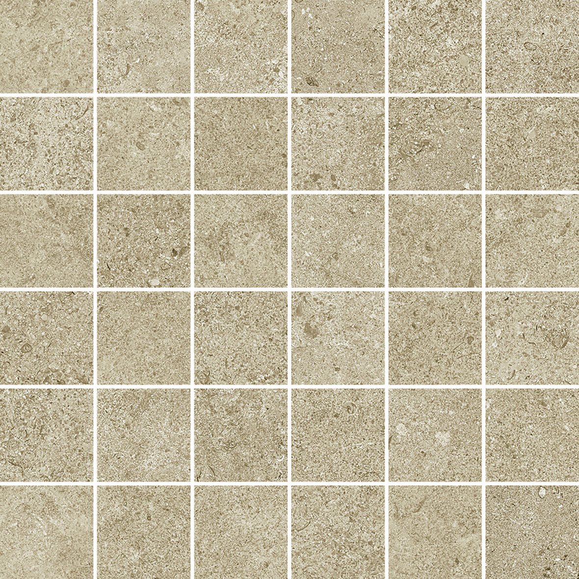 LPC Geo Re60 lasittamaton porcelanato mosaiikki seinälaatta lattialaatta 5X5 03 Sand tasapintainen silotettu matta keskitumma ruskea kivi