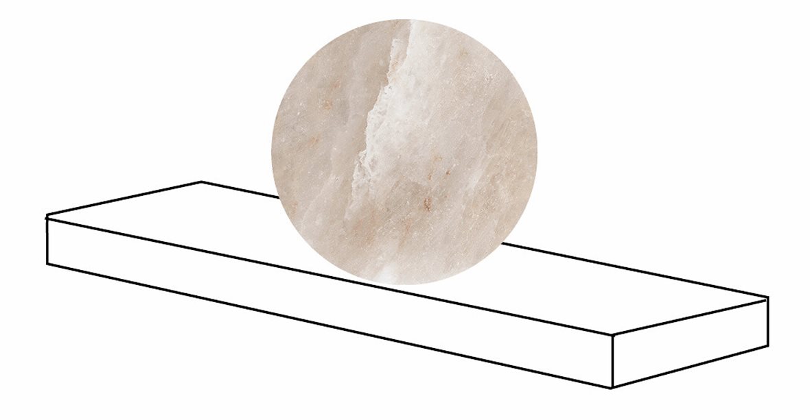 LPC Sky lasitettu porraslaatta reunalla kulmapala DX 33X120 04 koralli tasapintainen matta oikea keskitumma oranssi marmori