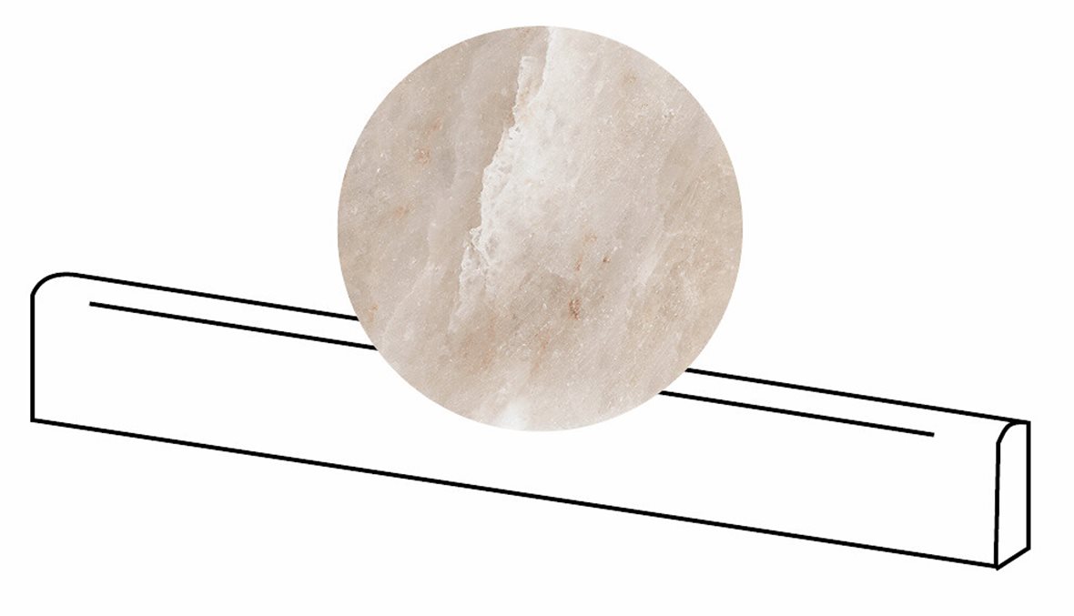 LPC Sky lasitettu jalkalista 6,5X120 04L koralli tasapintainen kiillotettu keskitumma oranssi marmori