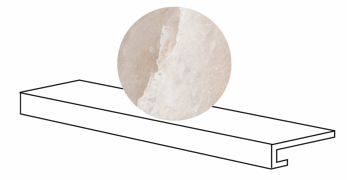 LPC Sky lasitettu porraslaatta reunalla GR 33X120 04L koralli tasapintainen kiillotettu keskitumma oranssi marmori