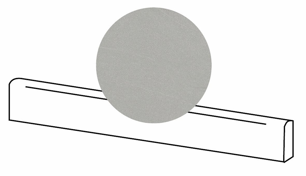 LPC Alvaro lasitettu jalkalista 6,5X120 03 tuhka tasapintainen matta harmaa kivi