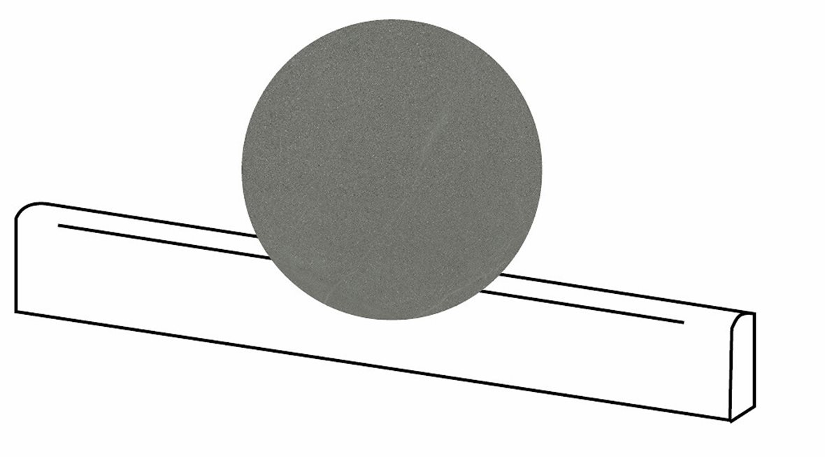 LPC Alvaro lasitettu jalkalista 6,5X120 04 grafiitti tasapintainen matta harmaa kivi