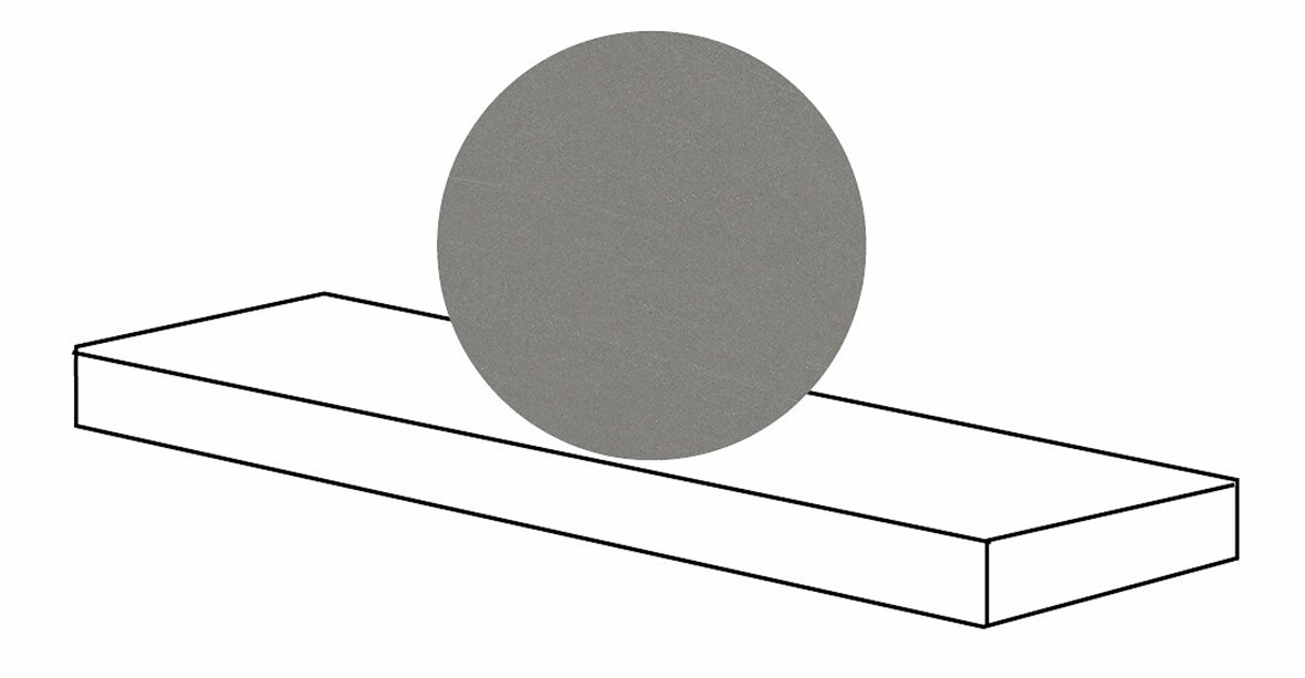 LPC Alvaro lasitettu porraslaatta reunalla kulmapala DX 4X120 04 grafiitti tasapintainen matta oikea harmaa kivi