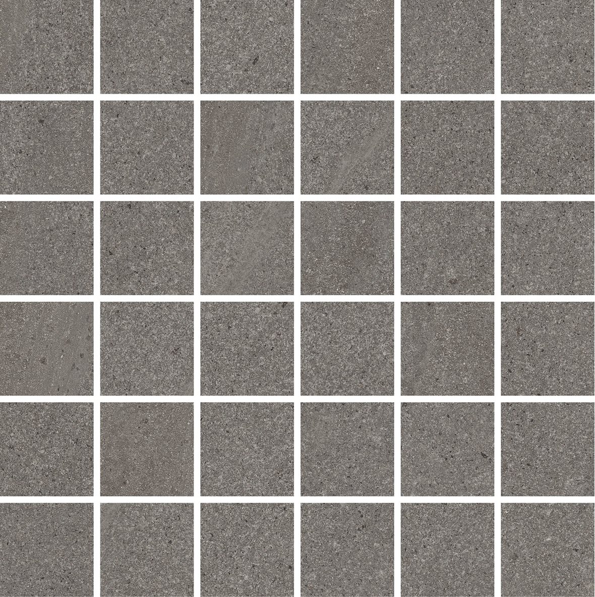 LPC Alvaro lasitettu porcelanato mosaiikki seinälaatta lattialaatta 4,8X4,8 04 grafiitti tasapintainen matta harmaa kivi