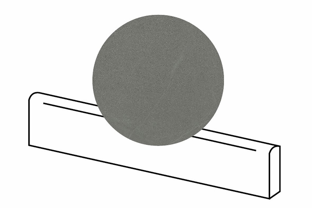 LPC Alvaro lasitettu jalkalista 7,5X60 04 grafiitti tasapintainen matta harmaa kivi